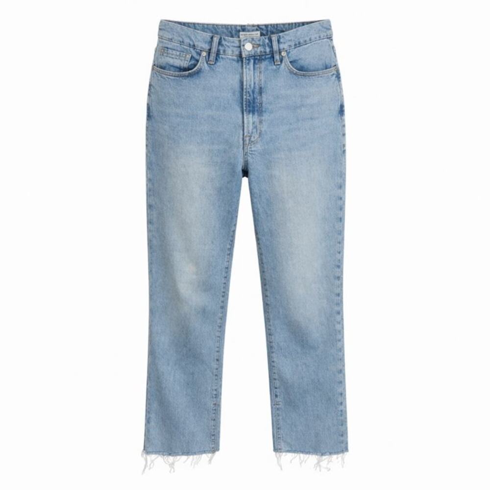 Good American Light Wash Straight Leg Jeans